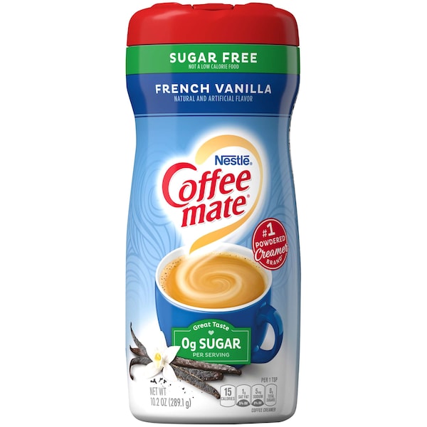 Coffee Mate Sugar Free French Vanilla Powder Creamer 10.2 oz., PK6 00050000387717 - main